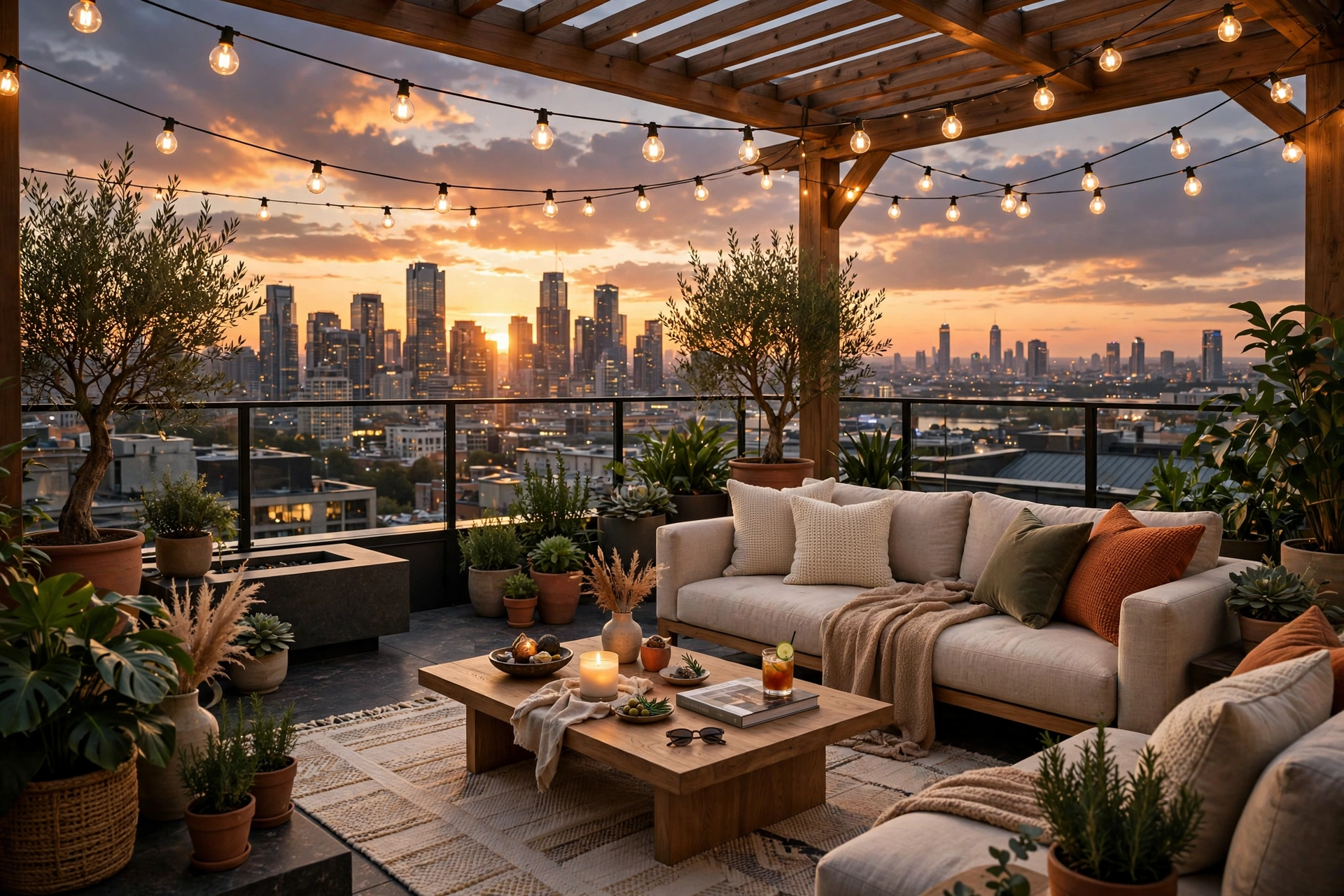 Rooftop Terrace Sunset