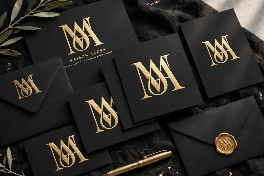 Luxury Gold Monogram Logo