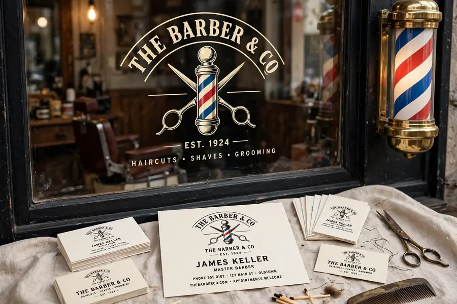 Vintage Barbershop Logo