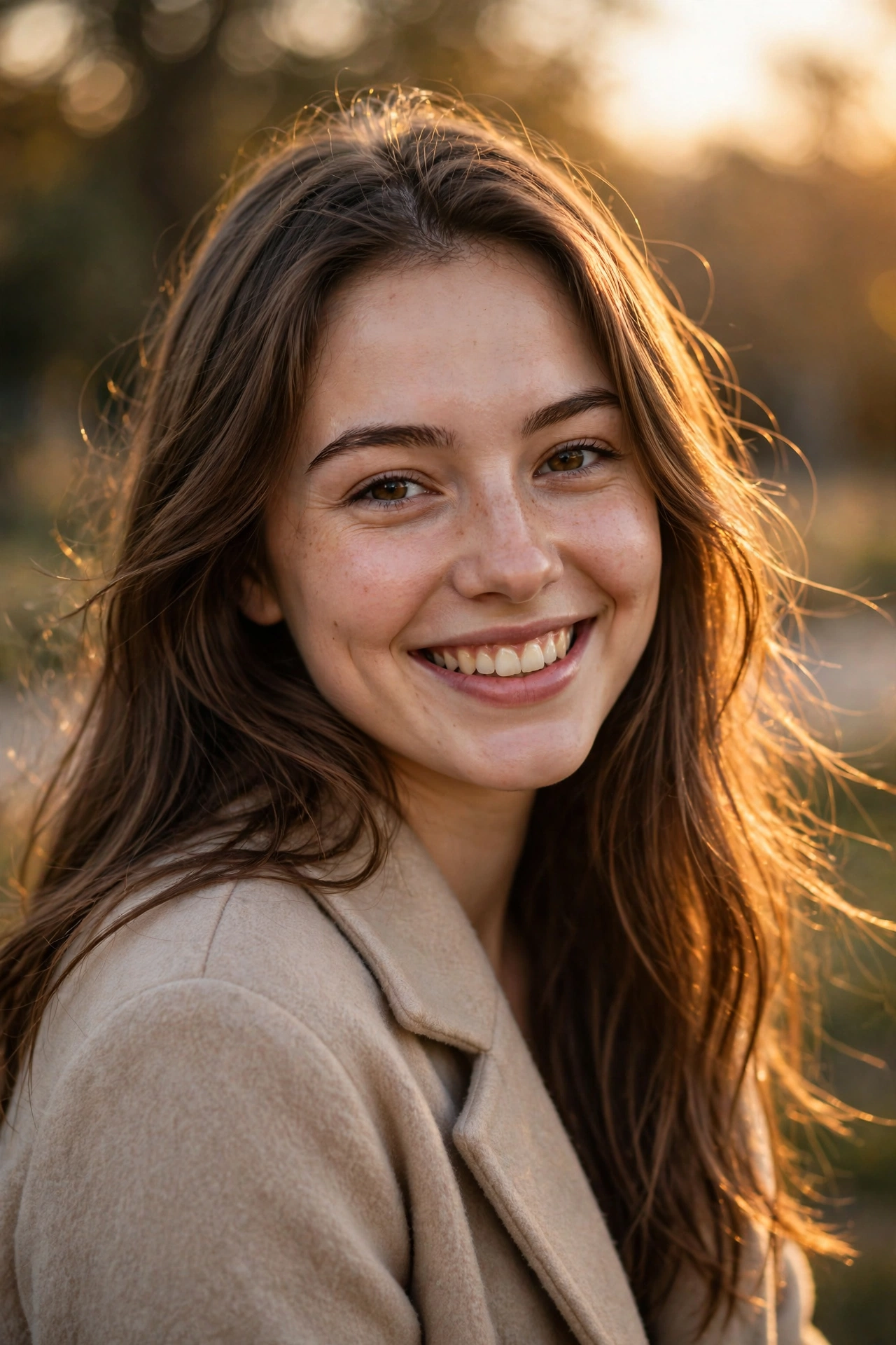 Golden Hour Smile Portrait