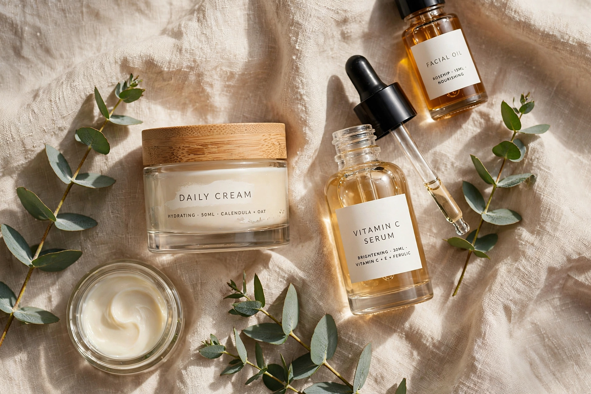 Skincare Flat Lay Essentials