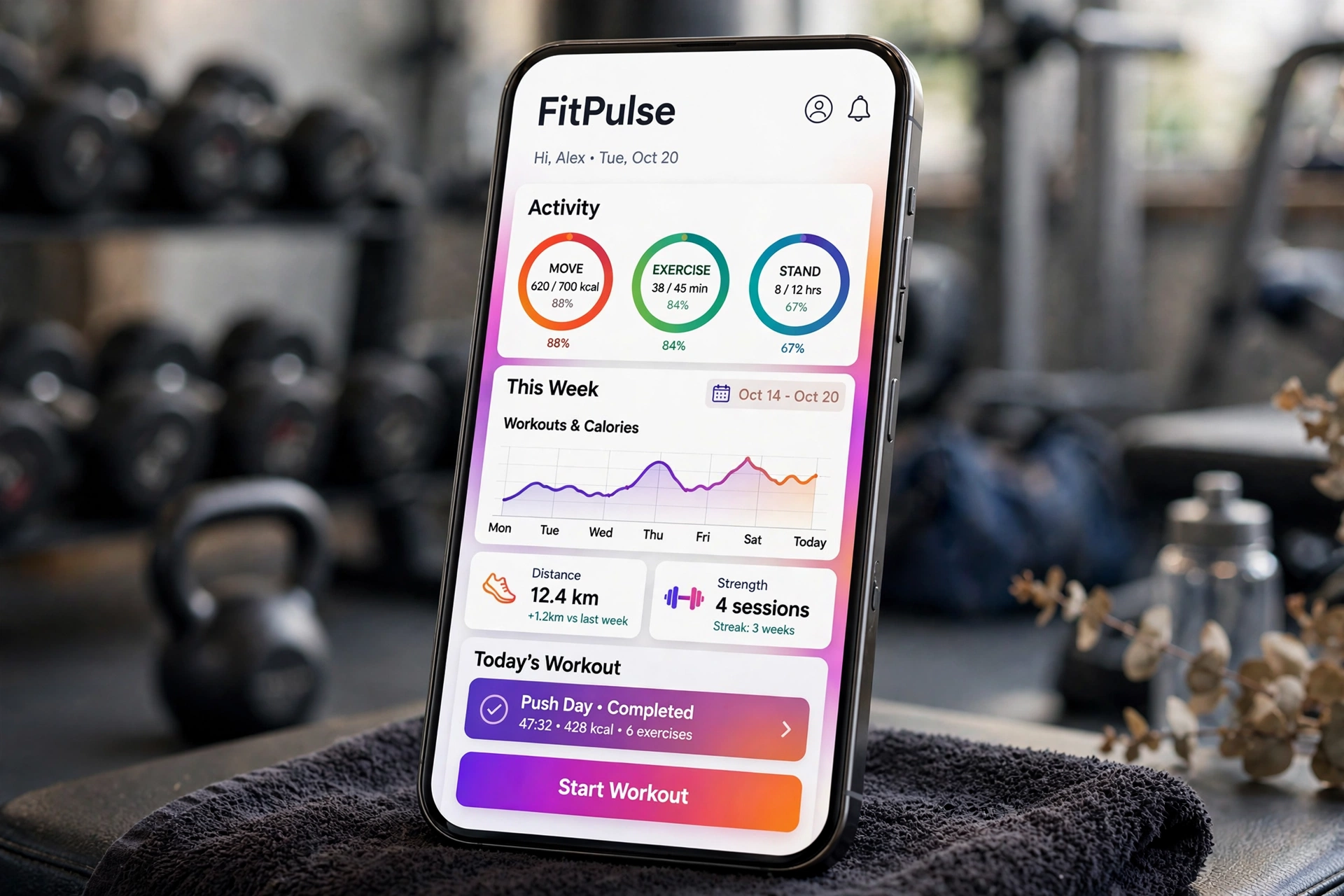 Fitness Tracker App UI