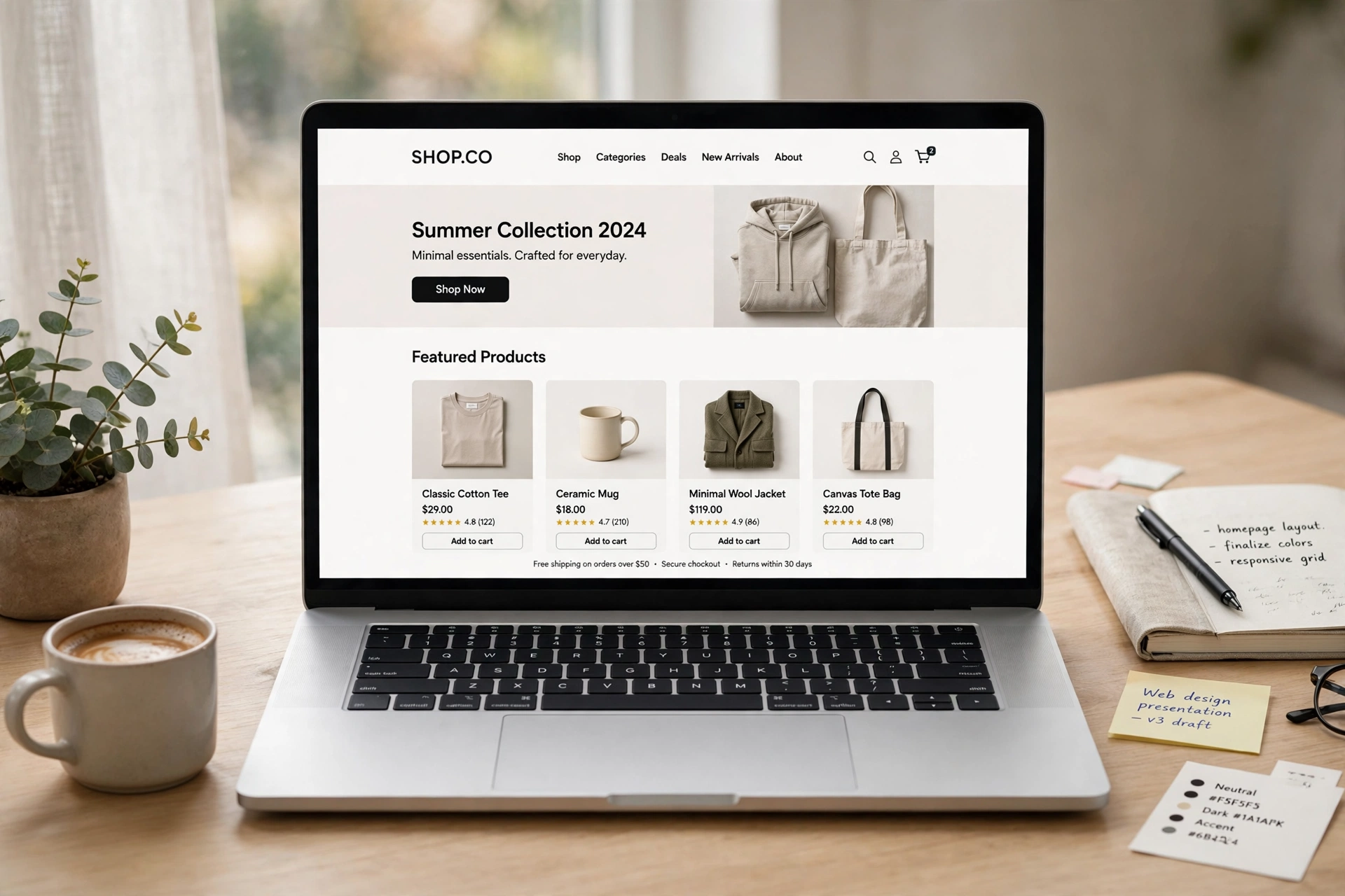 E-commerce Website Mockup