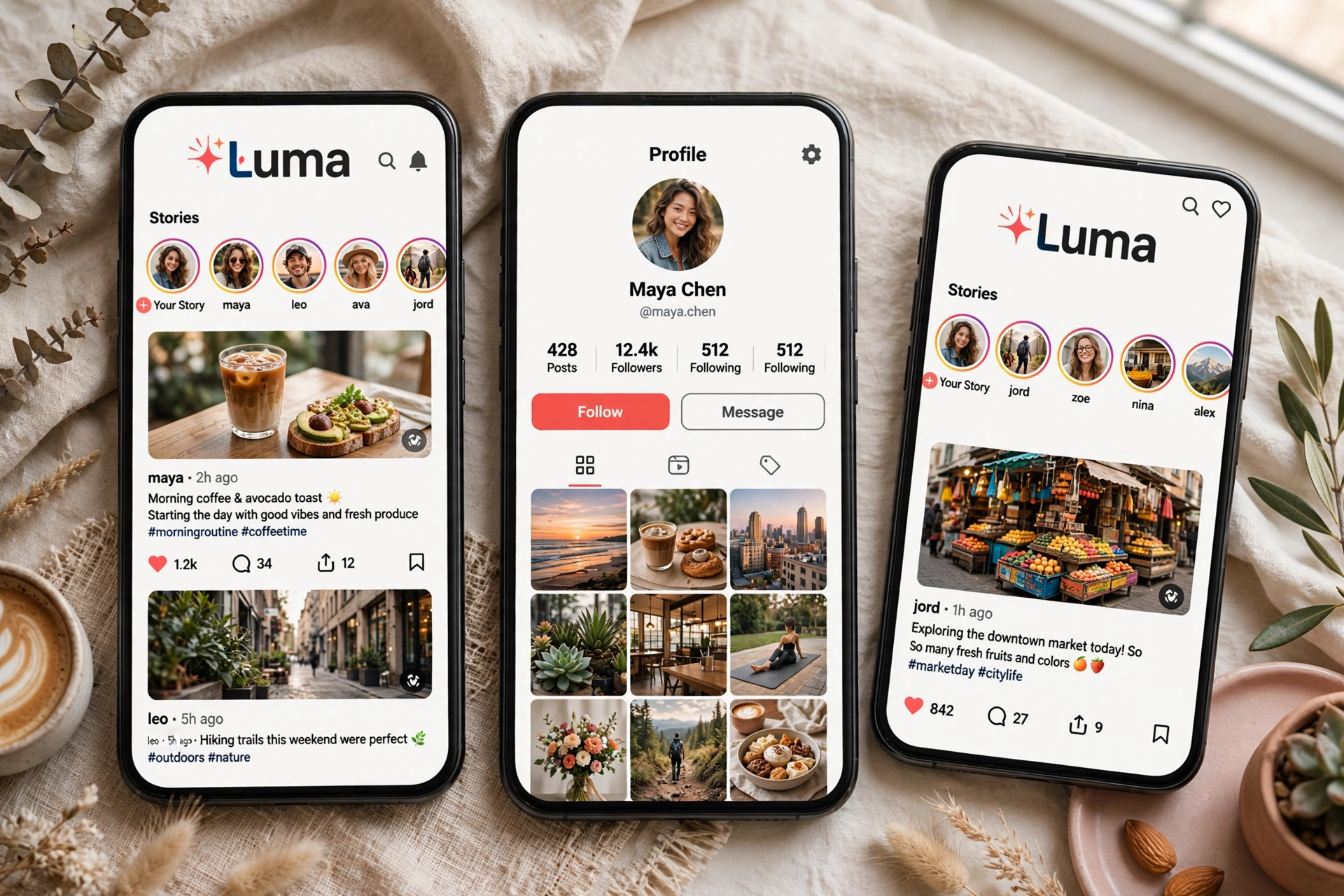 Dark Mode Social App UI